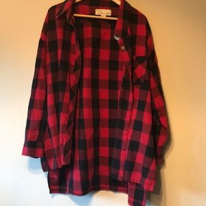 VINTAGE OVERSIZED FLANNEL WITH POCKETS